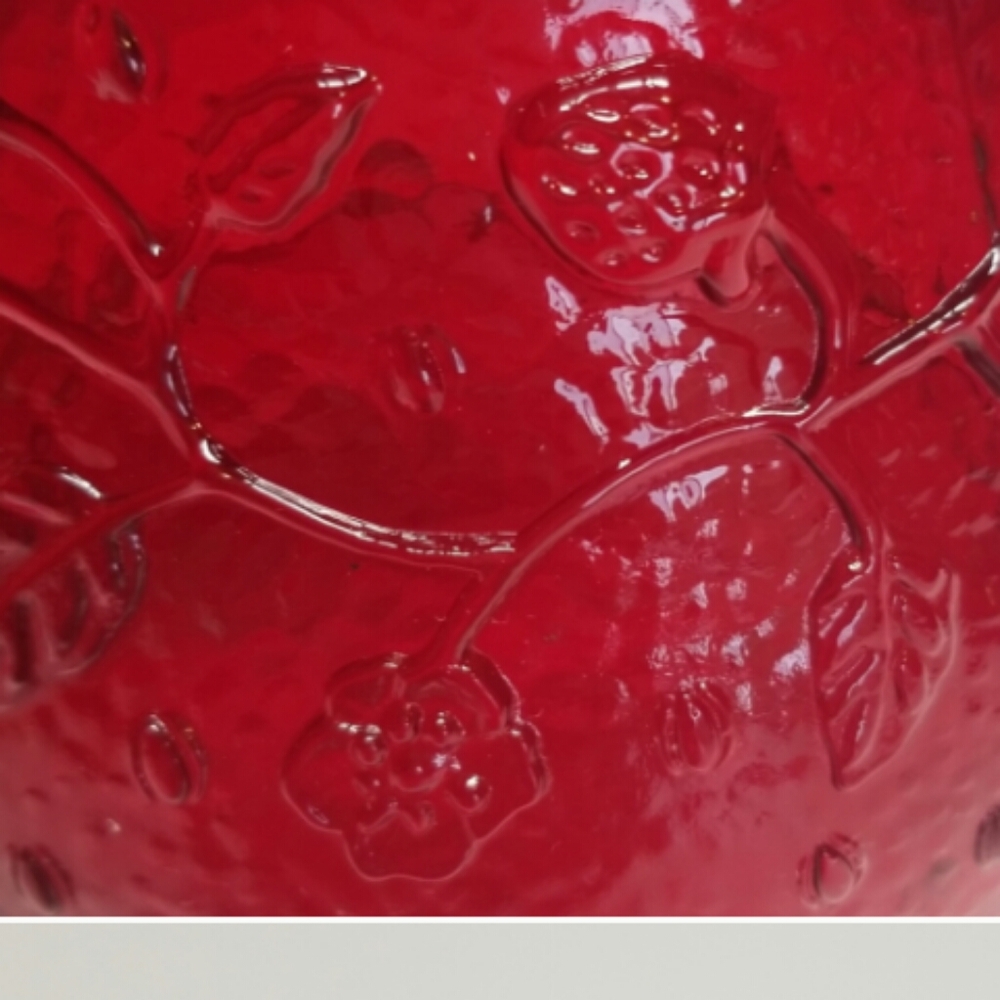 🍓 Longaberger Red Strawberry Glass Club Jar NEW - Picture 3 of 6